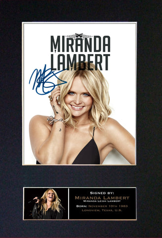 MIRANDA LAMBERT Quality Autograph Mounted Signed Photo Reproduction Print A4 753