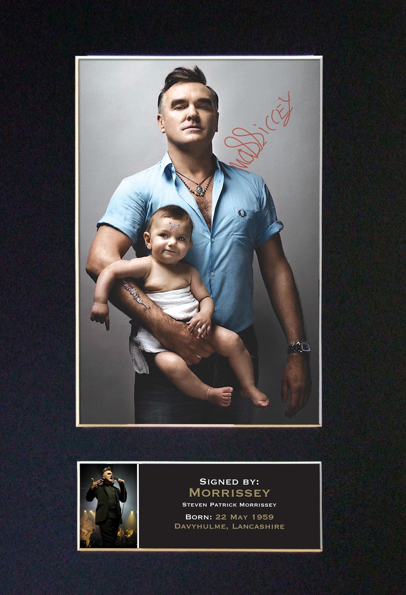 MORRISSEY Mounted Signed Photo Reproduction Autograph Print A4 164