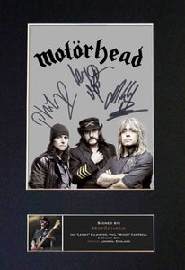 MOTORHEAD Signed Autograph Mounted Photo Reproduction A4 Print 472