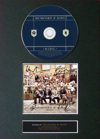 MUMFORD AND SONS Babel Signed CD COVER MOUNTED A4 Autograph Print 52