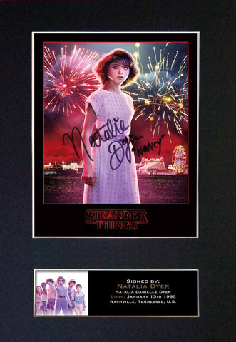 STRANGER THINGS Natalia Dyer Autograph Mounted Signed Photo RePrint #833