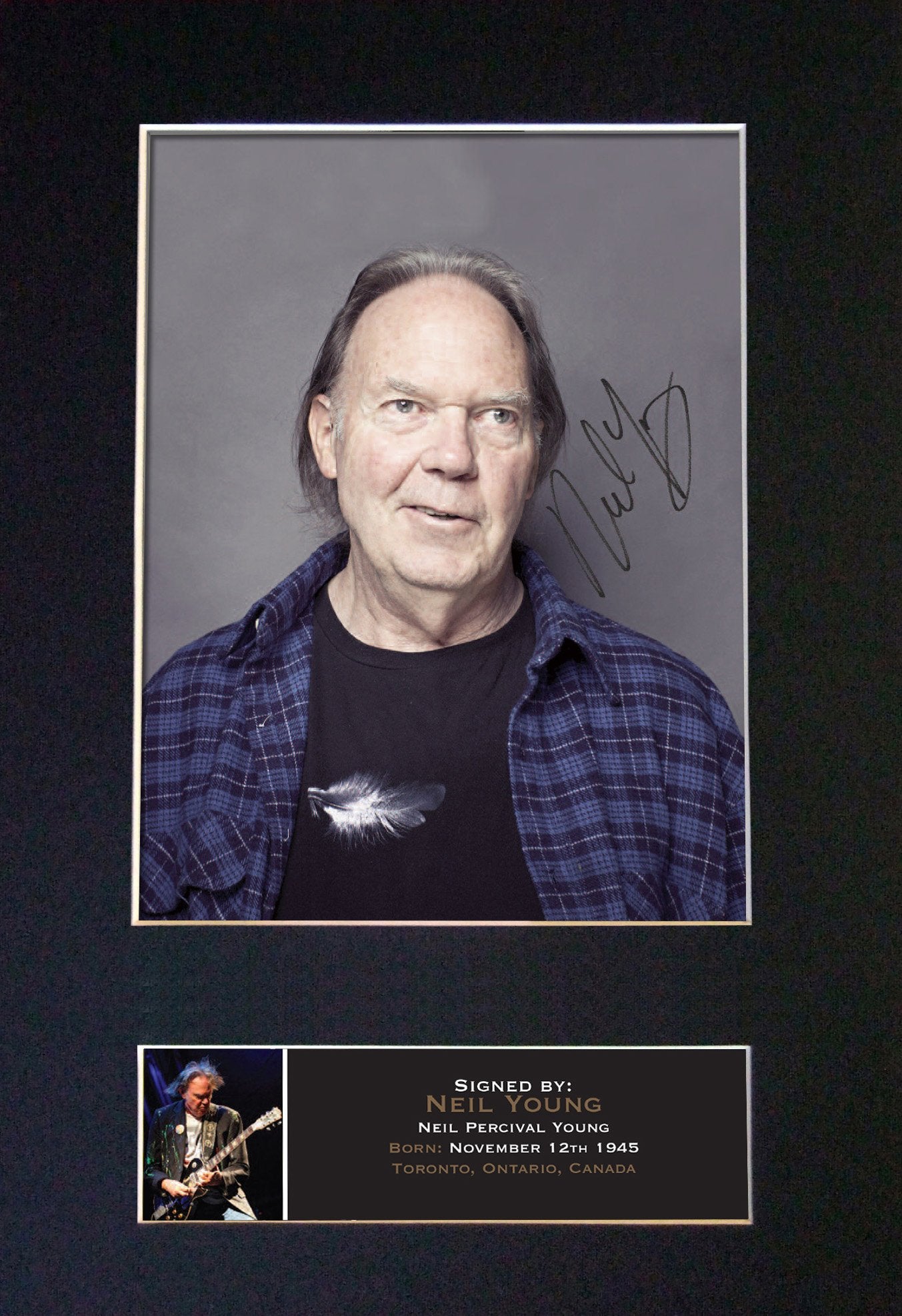 NEIL YOUNG Autograph Mounted Signed Photo Reproduction PRINT A4 391