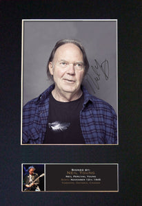 NEIL YOUNG Autograph Mounted Signed Photo Reproduction PRINT A4 391