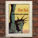 NEW YORK #2 VINTAGE RETRO TRAVEL Poster Nostalgic Home Print Wall Art Decor #60