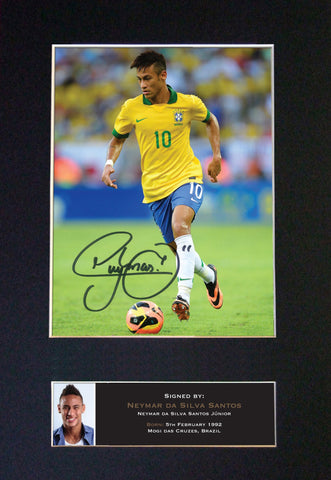 NEYMAR da SILVA SANTOS Signed Quality Autograph Mounted Photo Repro A4 Print 461
