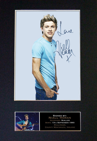 NIALL HORAN 1D Mounted Signed Photo Reproduction Autograph Print A4 116