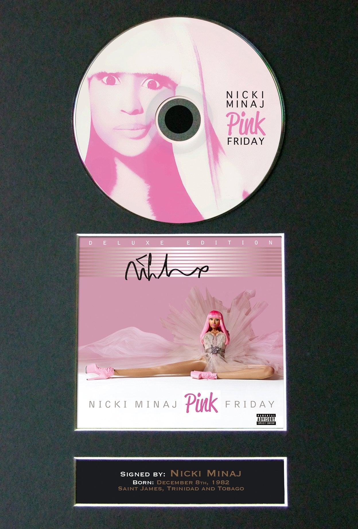 NICKI MINAJ Pink Friday AUTOGRAPH CD Reproduction Signed Print A4 (7)