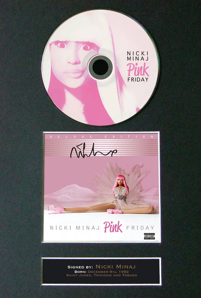 NICKI MINAJ Pink Friday AUTOGRAPH CD Reproduction Signed Print A4 (7)