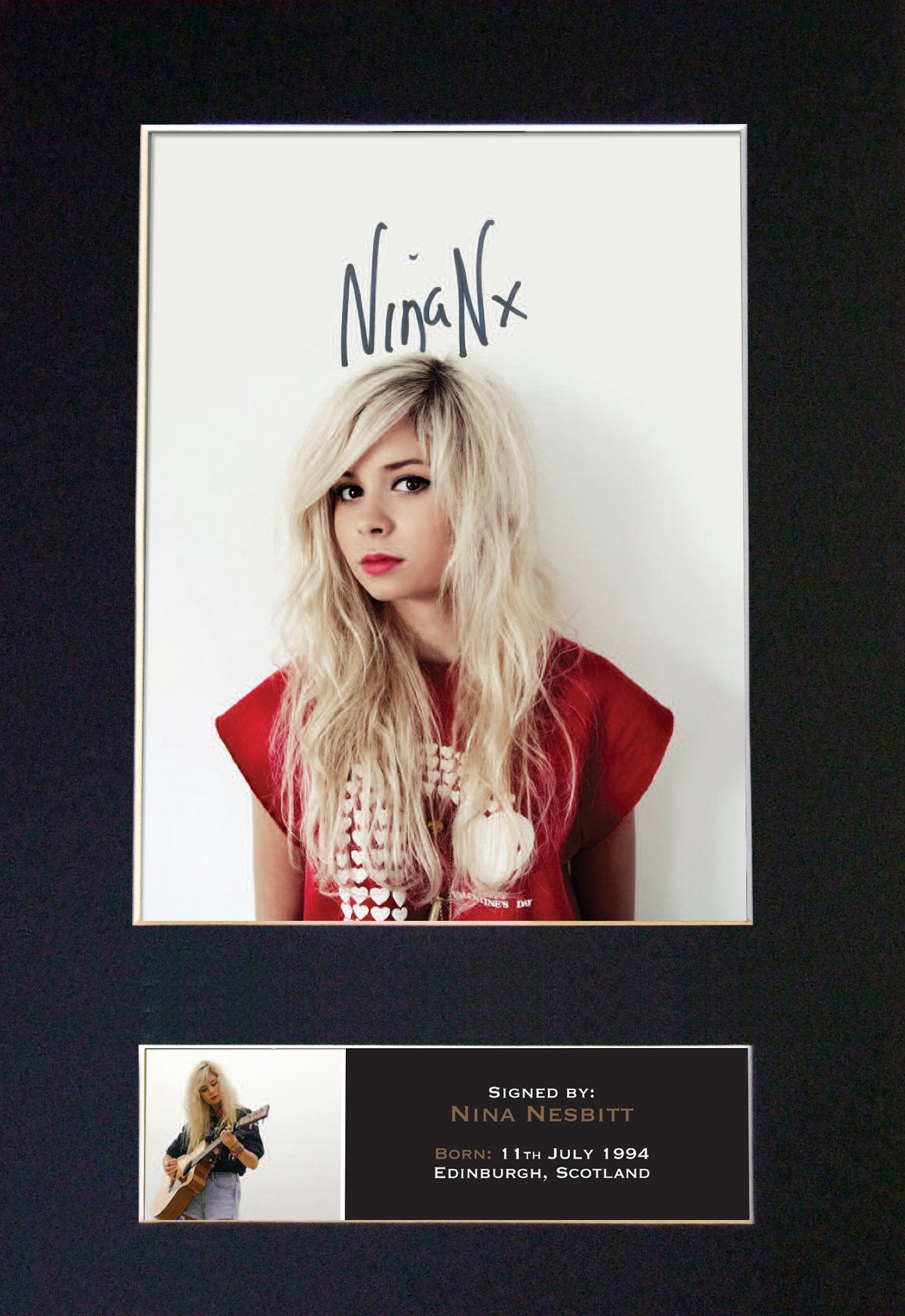 NINA NESBITT Quality Reproduction Autograph Mounted Signed Photo PRINT A4 424