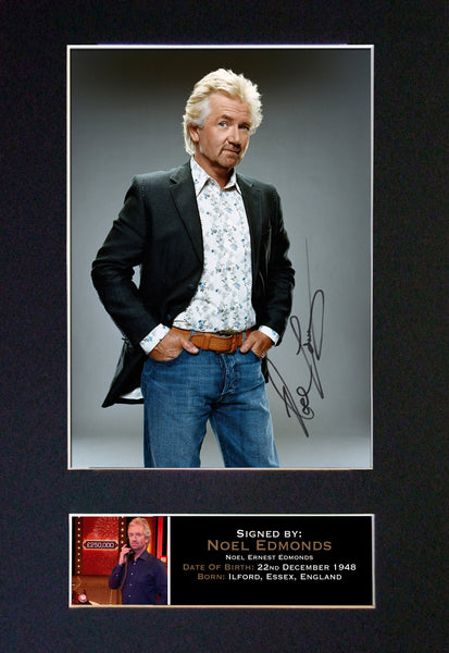 NOEL EDMONDS Mounted Signed Photo Reproduction Autograph Print A4 132