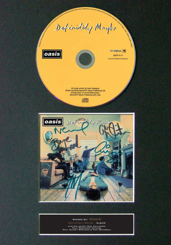 OASIS Definitely Maybe RARE Signed Album COVER Repro Print A4 Autograph (45)
