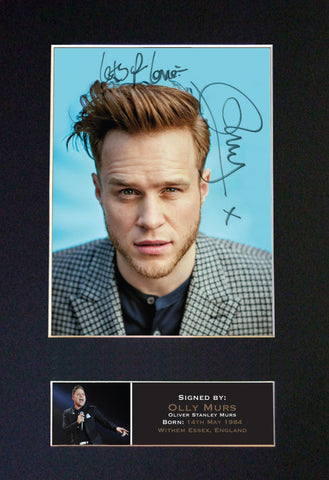 OLLY MURS No2 Signed Autograph Quality Mounted FAN CLUB Photo PRINT A4 601