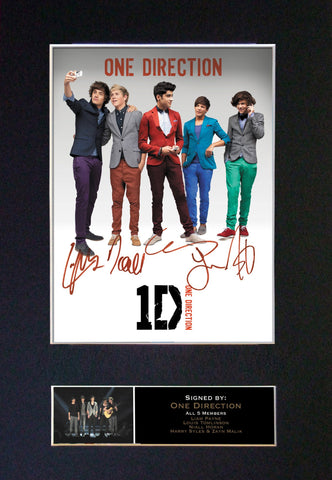ONE DIRECTION 1D 2012 Mounted Signed Photo Reproduction Autograph Print A4 124