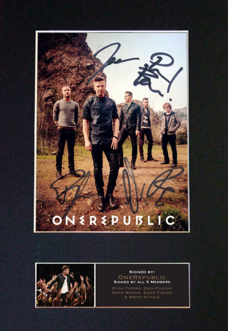 ONE REPUBLIC Signed Autograph Mounted Photo Repro A4 Print 537