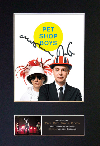 THE PET SHOP BOYS Quality Autograph Mounted Signed Photo Re-Print A4 736