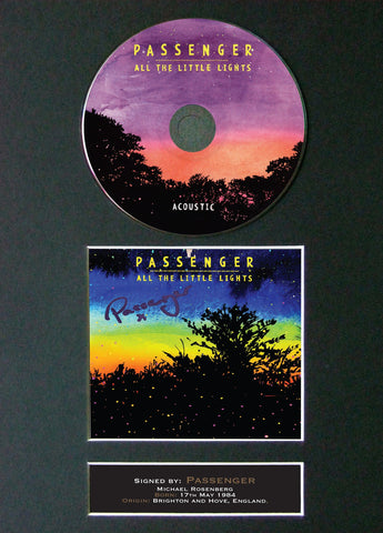 PASSENGER Album Signed CD COVER MOUNTED A4 Autograph Repro Print 38