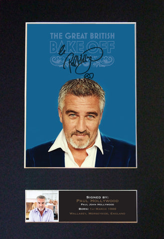 PAUL HOLLYWOOD Great British Bake Off Signed Autograph Mounted PRINT A4 591