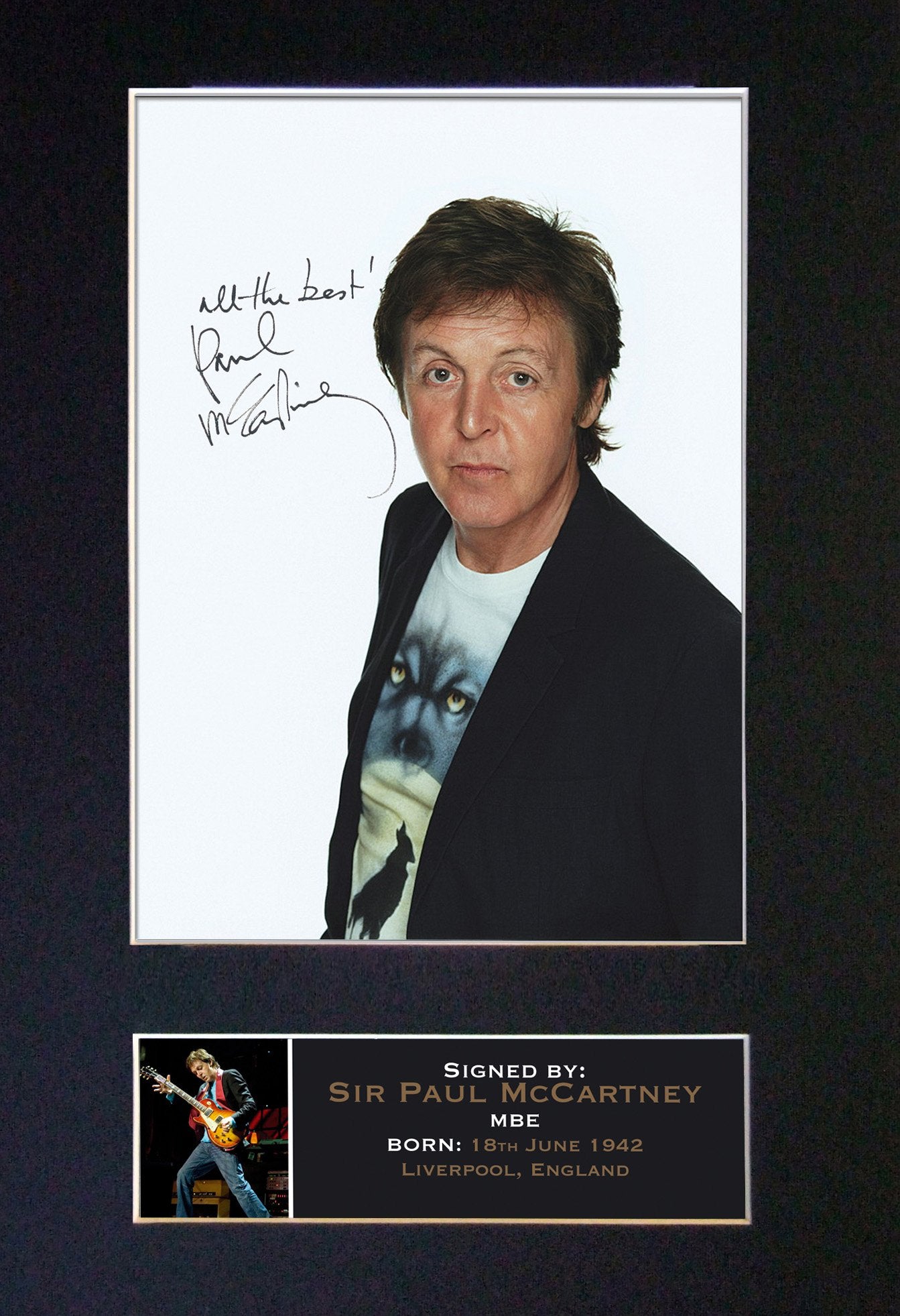 PAUL McCARTNEY Autograph Mounted Signed Photo Reproduction