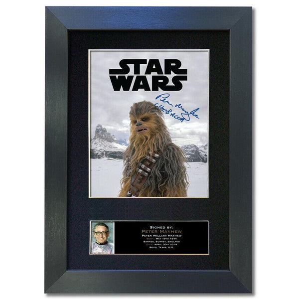 Peter Mayhew Gift Signed A4 Printed Autograph Star Wars Gifts Chewbacca 839