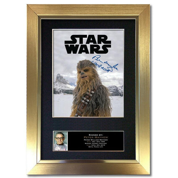 Peter Mayhew Gift Signed A4 Printed Autograph Star Wars Gifts Chewbacca 839
