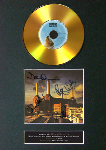 #184 PINK FLOYD Animals GOLD DISC Cd Album Signed Autograph Mounted Photo Print