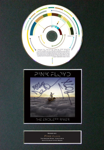 PINK FLOYD The Endless River VERY RARE Signed Cd MOUNTED A4 Autograph Print 62