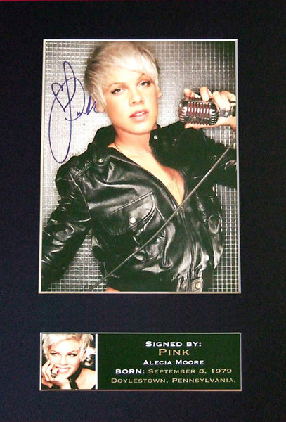 PINK Mounted Signed Photo Reproduction Autograph Print A4 230