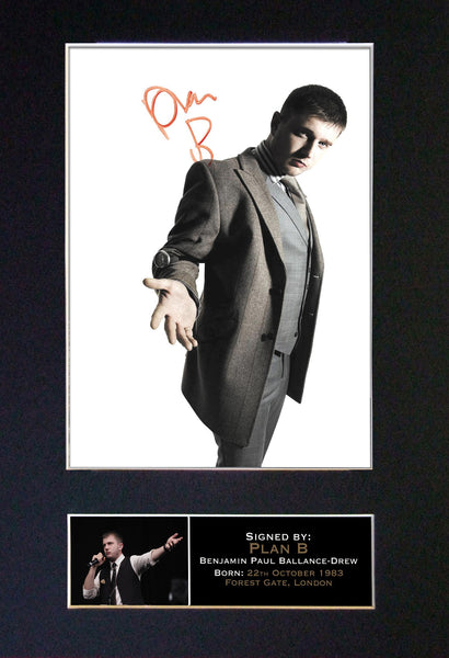 PLAN B Mounted Signed Photo Reproduction Autograph Print A4 97