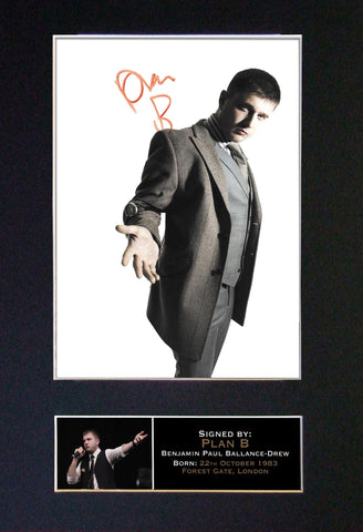 PLAN B Mounted Signed Photo Reproduction Autograph Print A4 97
