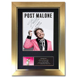 POST MALONE Photo Autograph Mounted Repro Signed HIGH QUALITY Framed Print 817