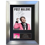 POST MALONE Photo Autograph Mounted Repro Signed HIGH QUALITY Framed Print 817