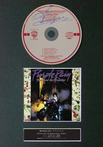 PRINCE PURPLE RAIN Signed Album COVER Repro Cd Print A4 Photo Autograph 74