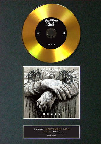 #126 GOLD DISC RAG N BONE MAN Human Album Signed Autograph Mounted Repro A4