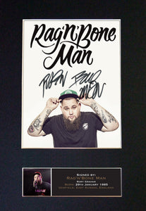 RAG N BONE MAN Signed Autograph Mounted Photo Reproduction PRINT A4 656