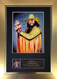 Macho Randy Savage Signed Autograph Quality Mounted Photo Repro A4 Print 638