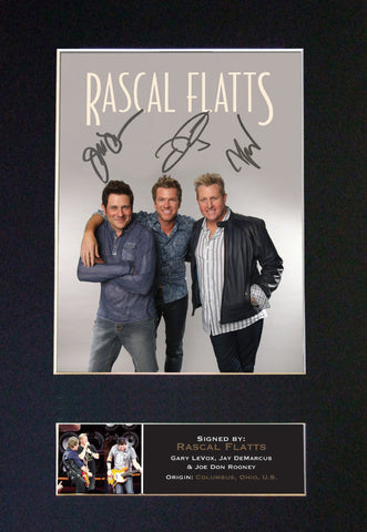 RASCAL FLATTS Mounted Signed Photo Reproduction Autograph Print A4 367