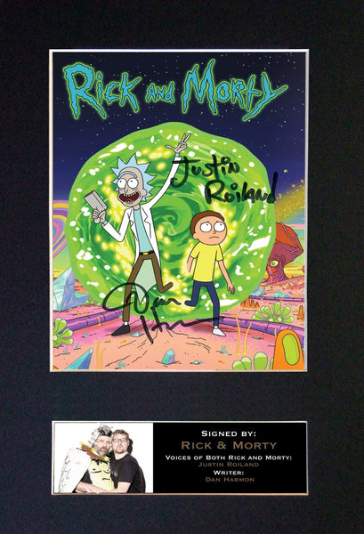 RICK AND MORTY Quality Autograph Mounted Signed Photo RePrint Poster 749