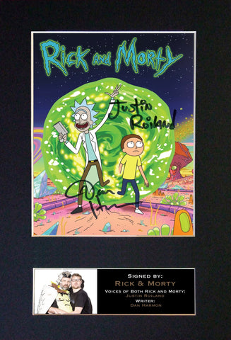 RICK AND MORTY Quality Autograph Mounted Signed Photo RePrint Poster 749