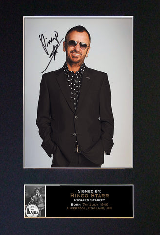 Ringo Starr Signed Autograph Quality Mounted Photo Repro A4 Print 173