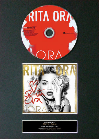 RITA ORA Ora Album Signed CD COVER MOUNTED A4 Autograph Print 21