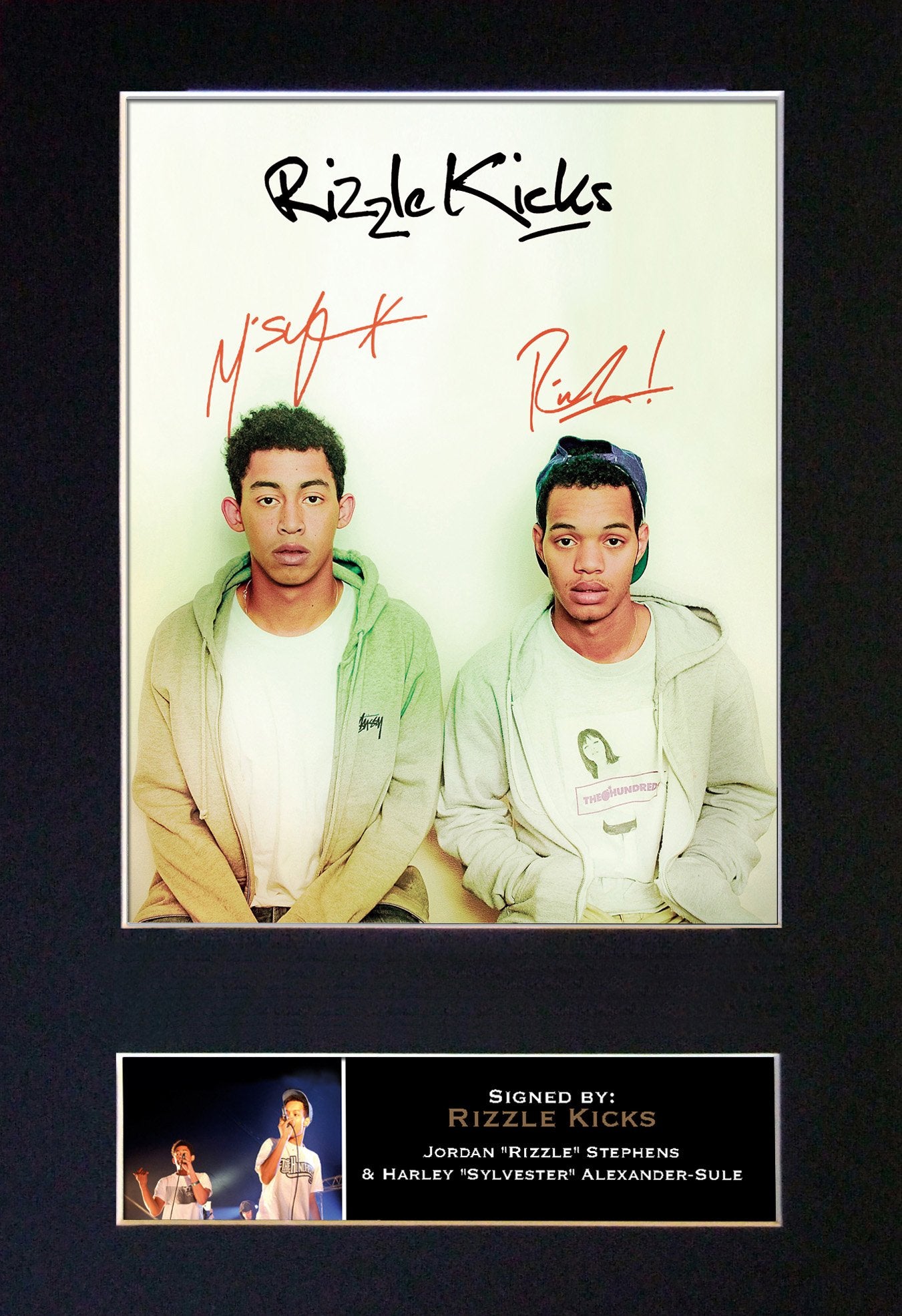 RIZZLE KICKS Mounted Signed Photo Reproduction Autograph Print A4 144
