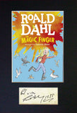 ROALD DAHL The Magic Finger Book Cover Autograph Signed Mounted Print 683