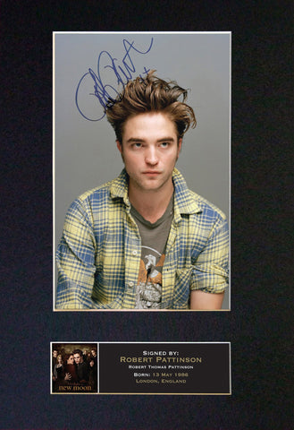 ROBERT PATTINSON NEW MOON Mounted Signed Photo Reproduction Autograph Print 27