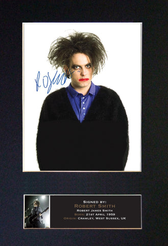 ROBERT SMITH The Cure Quality Autograph Mounted Signed Photo Repro Print A4 708