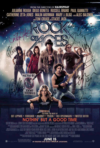 ROCK OF AGES 9 CAST SIGNED AUTOGRAPH MOVIE POSTER QUALITY PRINT A3 or A2 Size
