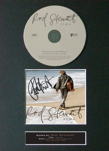 ROD STEWART Time Album Signed CD COVER MOUNTED A4 Autograph Print 30