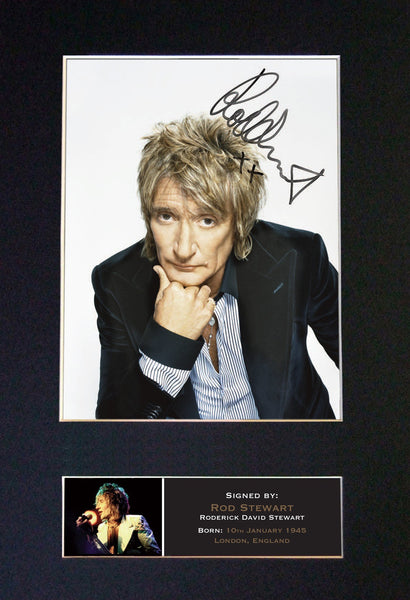 ROD STEWART No2 Signed Autograph Quality Mounted Photo Reproduction PRINT A4 602
