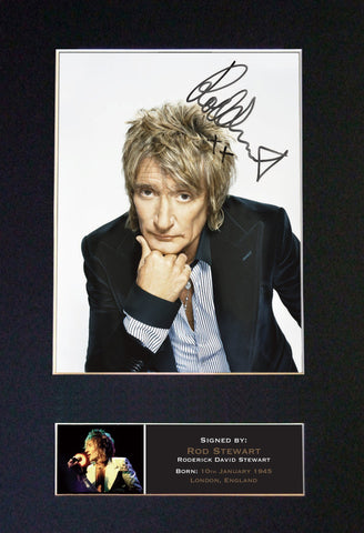 ROD STEWART No2 Signed Autograph Quality Mounted Photo Reproduction PRINT A4 602