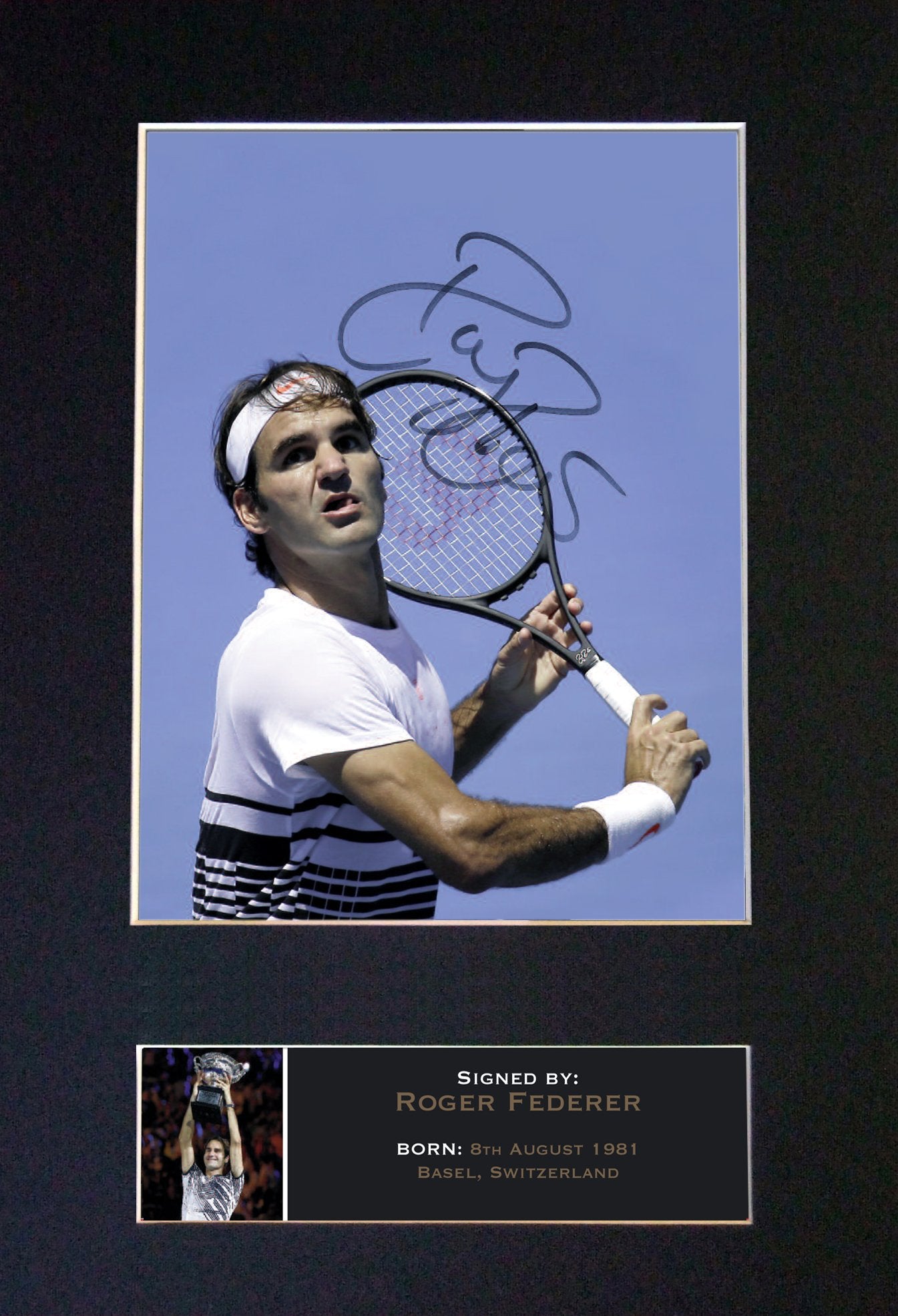 ROGER FEDERER tennis Signed Autograph Mounted Photo REPRODUCTION PRINT A4 671