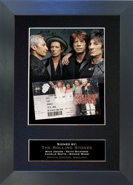 The Rolling Stones Signed Autograph Quality Mounted Photo Repro A4 Print 184